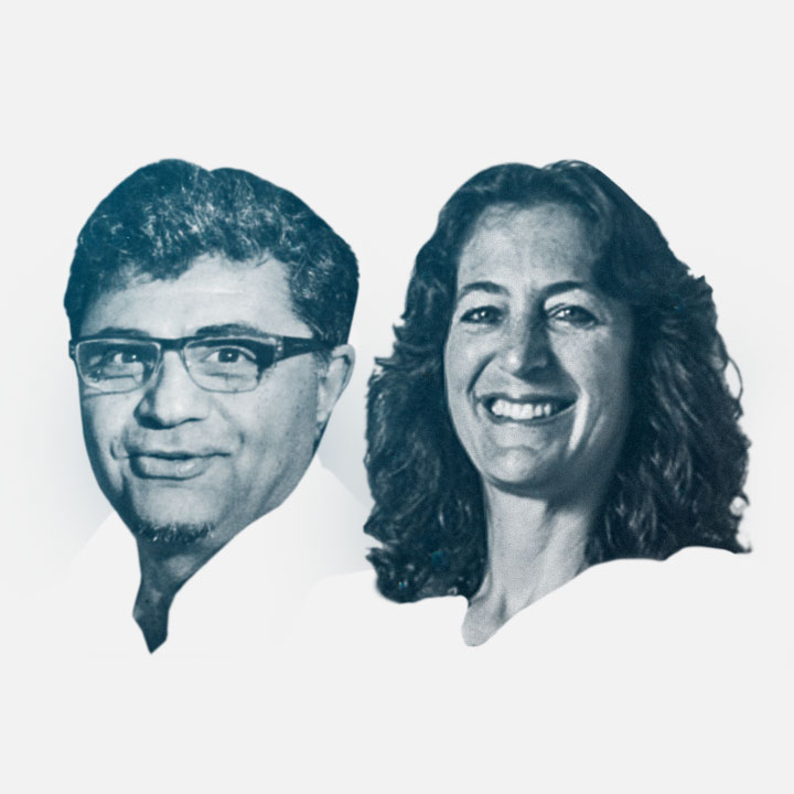 Behrooz Rezvani und Andrea Goldsmith, Gründer von Quantenna, einem Halbleiterunternehmen für die kabellose Übertragung von Breitbandinformationen